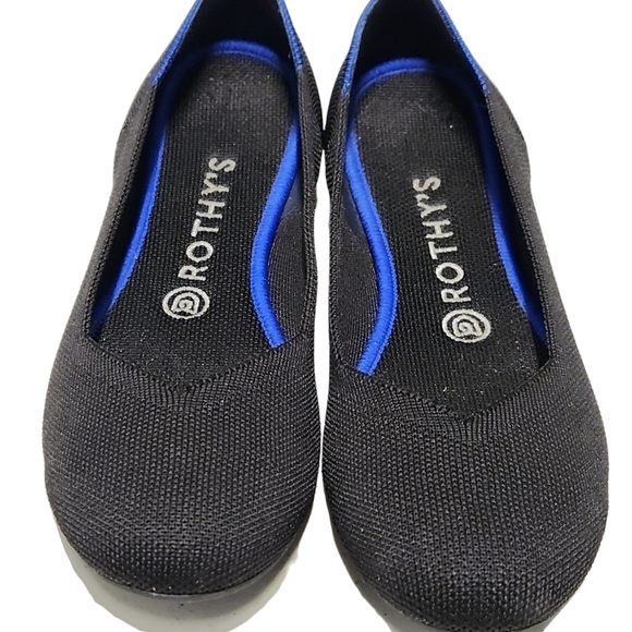 ROTHY’S Women’s The Flat Black Knit Fabric Slip On, Size 8 - Picture 2 of 9